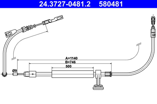 BOSCH 1987477554 Parking Brake Cable Pull