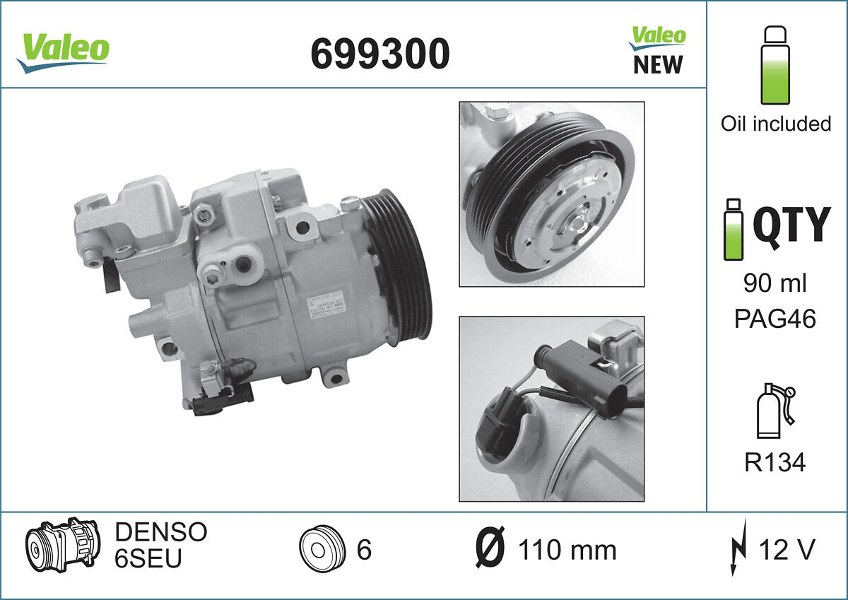 VALEO VAL699300 Air Conditioning Compressor