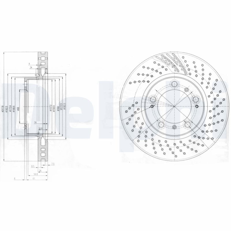 DELPHI BG3564 Brake Disc .