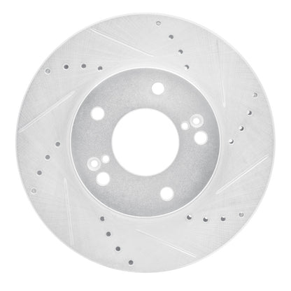 R1 Concepts R1 01-03 Hyundai XG350 Front Right Drilled & Slotted Silver Brake Rotor