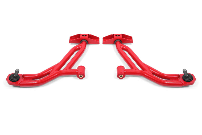 BMR Suspension BMR 10-14 Ford Mustang Adj. Lower A-Arms Delrin/Rod End w/ 19mm STD. Ball Joint - Red