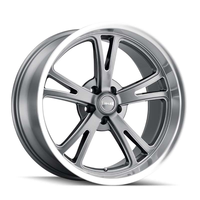 Ridler Wheels Ridler 606 17x8 / 5x120.65 BP / 0mm Offset / 83.82mm Hub Gloss Grey Machined Wheel