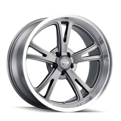 Ridler Wheels Ridler 606 17x8 / 5x120.65 BP / 0mm Offset / 83.82mm Hub Gloss Grey Machined Wheel