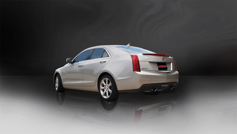 CORSA Performance Corsa 2013-2019 Cadillac ATS Sedan 2.0L A/T Black Sport Dual Rear Cat-Back Exhaust