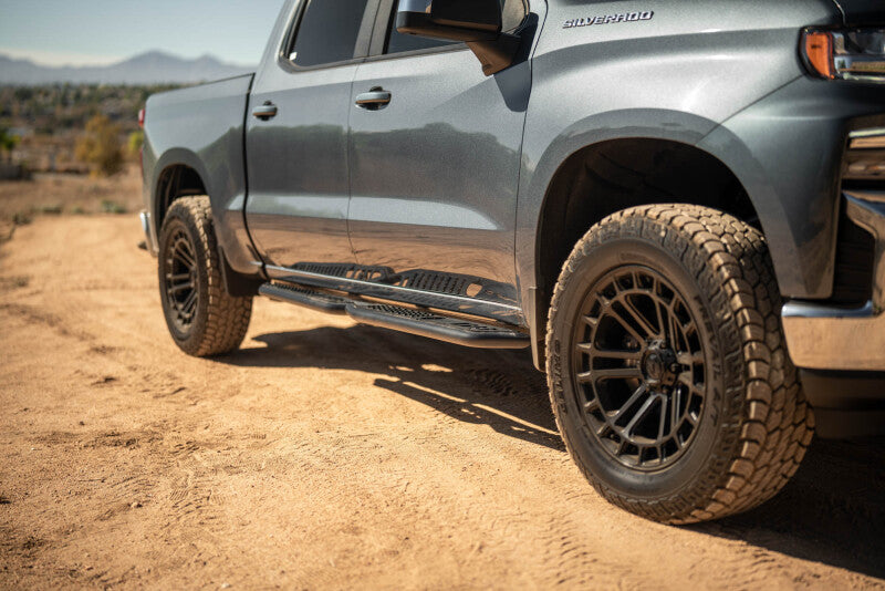 DV8 Offroad 19-24 GMC Sierra 1500 Crew Cab OE Plus Side Steps - Black Steel
