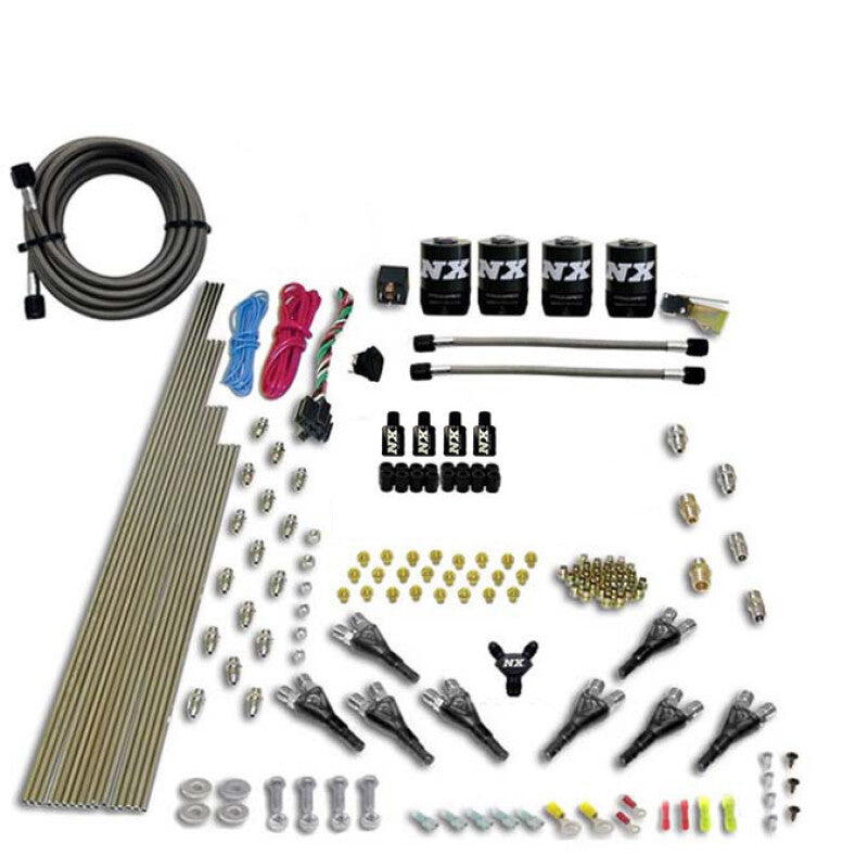 Nitrous Express 8 Cyl Shark Direct Port 4 Solenoids Nitrous Kit (200-600HP) w/o Bottle