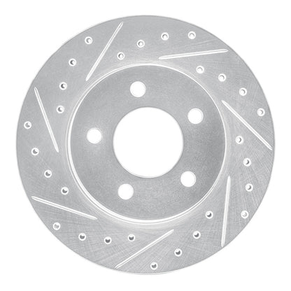 R1 Concepts R1 93-97 Chrysler CONCORDE Front Left Drilled & Slotted Silver Brake Rotor