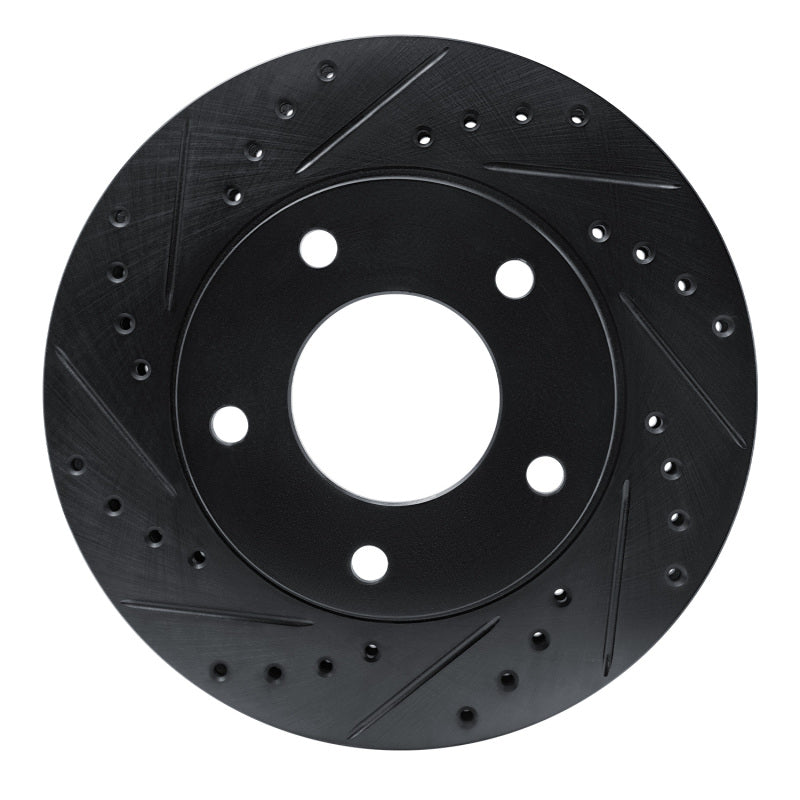 R1 Concepts R1 69-78 Cadillac Eldorado Front/Rear Left Drilled & Slotted Black Brake Rotor