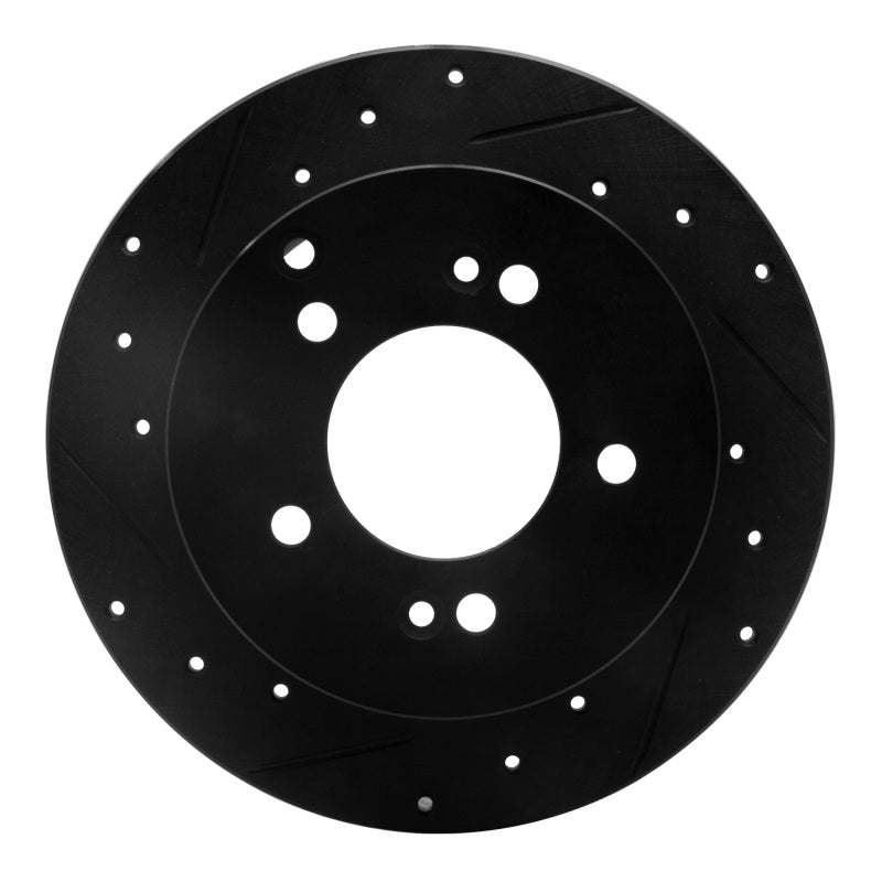 R1 Concepts R1 07-12 Kia Rondo (USA) Rear Left Drilled & Slotted Black Brake Rotor