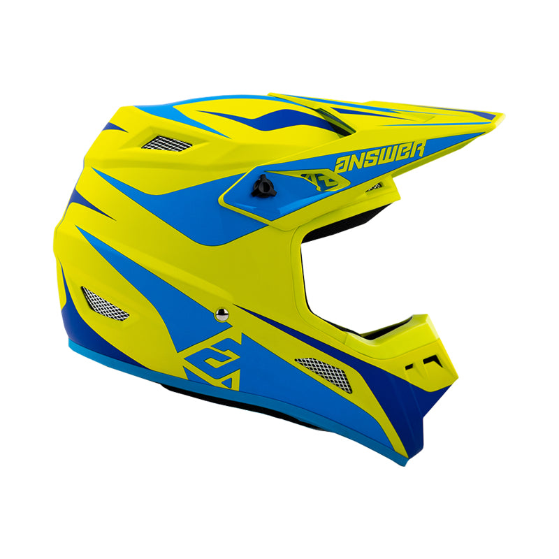 Answer 26 AR1 Mototown Helmet Matte Hyper Acid/Cyan/Dark Blue - Small