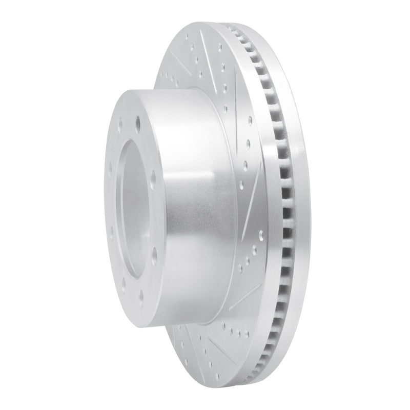 R1 Concepts R1 05-12 Ford F-450 Super Duty Front Right Drilled & Slotted Silver Brake Rotor