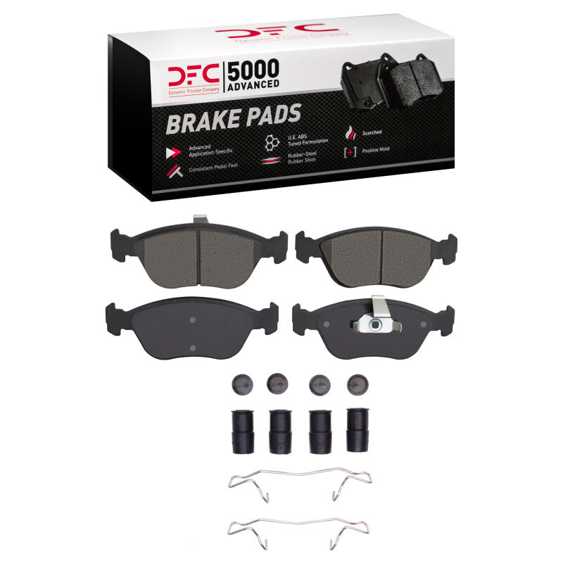 DFC 93-00 Volvo 850/V70 Front 5000 Advanced Low Metallic Brake Pads and Hardware Kit