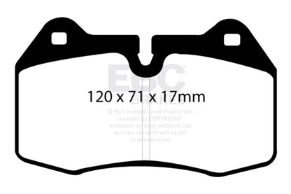 EBC Racing 94-99 BMW M5 3.8L (E34) RP-X Front Brake Pads