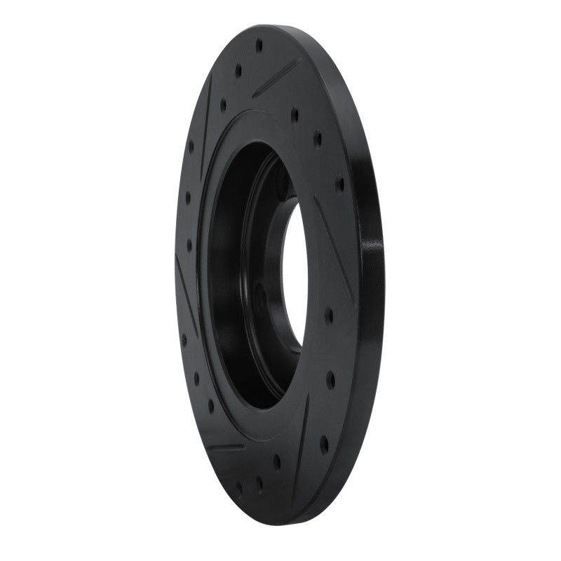 R1 Concepts R1 82-86 Nissan Pulsar NX Front Right Drilled & Slotted Black Brake Rotor
