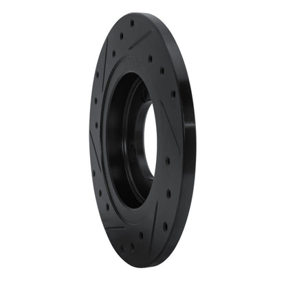 R1 Concepts R1 82-86 Nissan Pulsar NX Front Right Drilled & Slotted Black Brake Rotor