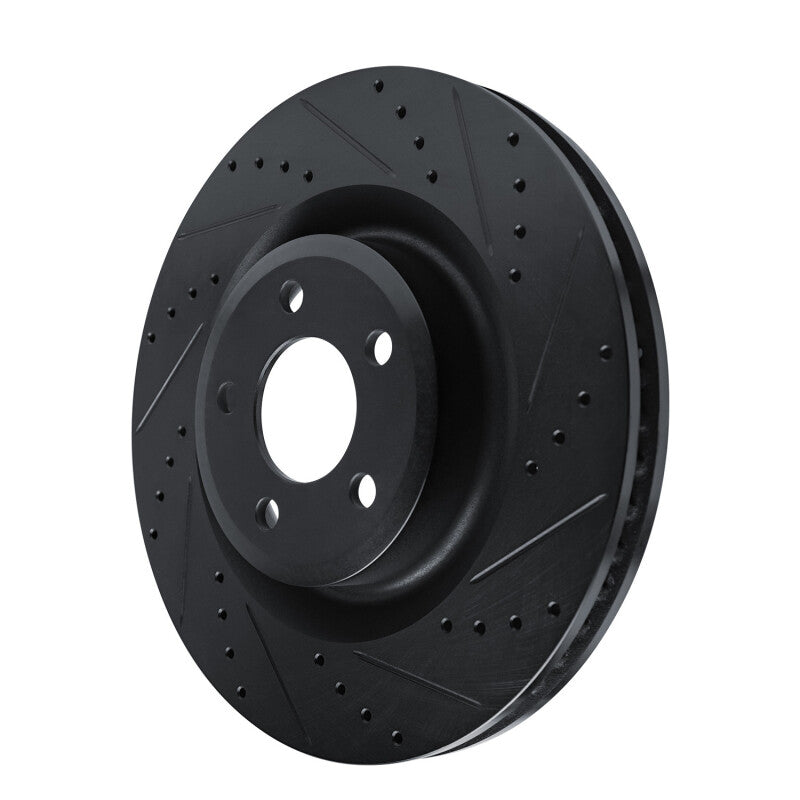 R1 Concepts R1 20-25 Ford Explorer Front Right Drilled & Slotted Black Brake Rotor