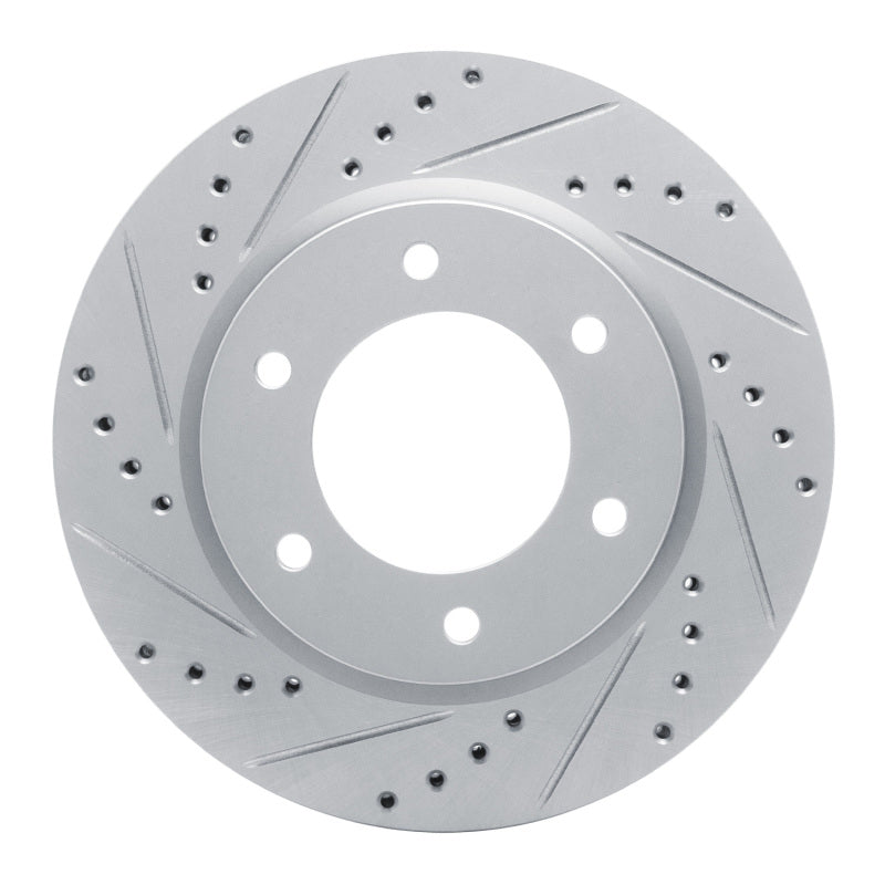 R1 Concepts R1 19-25 Ford BRONCO Front Left Drilled & Slotted Silver Brake Rotor