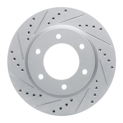 R1 Concepts R1 19-25 Ford BRONCO Front Left Drilled & Slotted Silver Brake Rotor