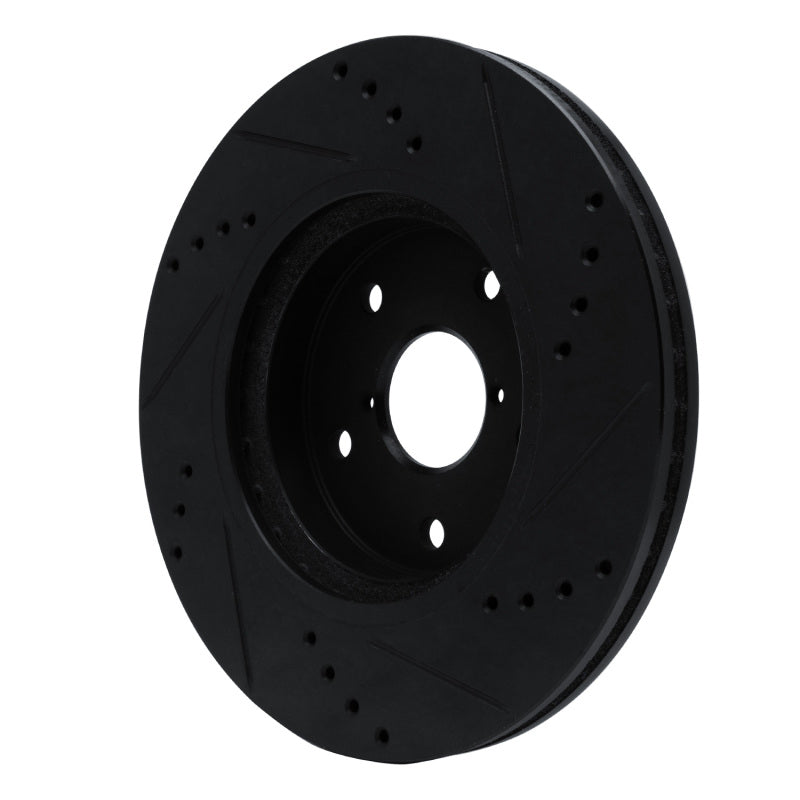 R1 Concepts R1 -24 Subaru Forester Front Left Drilled & Slotted Black Brake Rotor