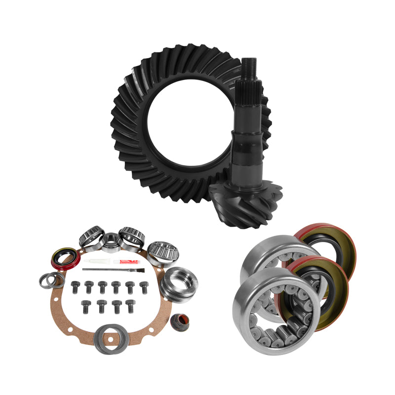 Yukon Gear & Axle Yukon Gear 8.8in Ford 4.56 Rear Ring & Pinion Install Kit 2.99in OD Axle Bearings and Seals