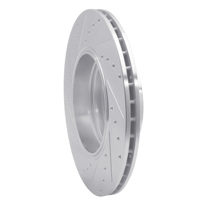 R1 Concepts R1 05-08 BMW 750LI Rear Right Drilled & Slotted Silver Brake Rotor