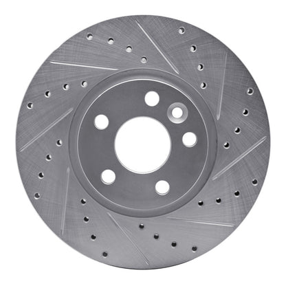 R1 Concepts R1 07-18 Land Rover Range Rover Evoque Front Right Drilled & Slotted Silver Brake Rotor