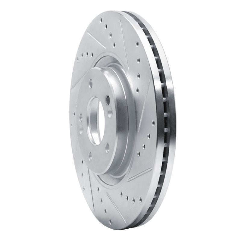 R1 Concepts R1 17-20 Kia Cadenza Front Right Drilled & Slotted Silver Brake Rotor