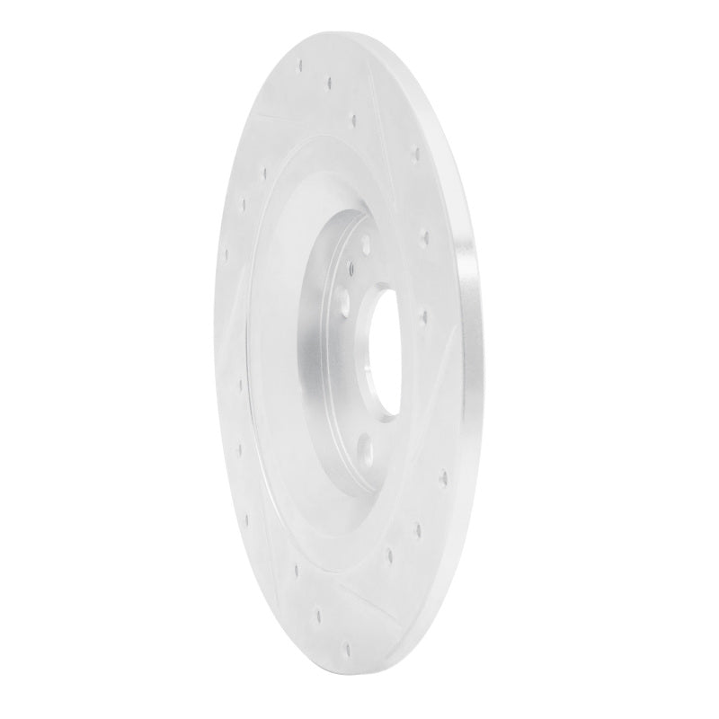 R1 Concepts R1 01-05 Mazda Miata Rear Left Drilled & Slotted Silver Brake Rotor