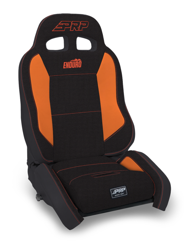 PRP Seats PRP EnduroCrawl Reclining Suspension Seat - Black/Orange Tweed - Driver