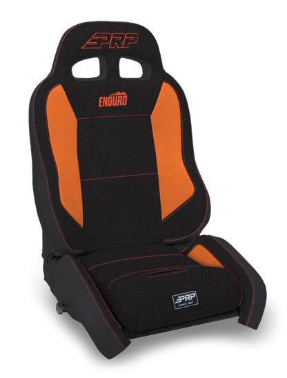 PRP Seats PRP EnduroCrawl Reclining Suspension Seat - Black/Orange Tweed - Driver