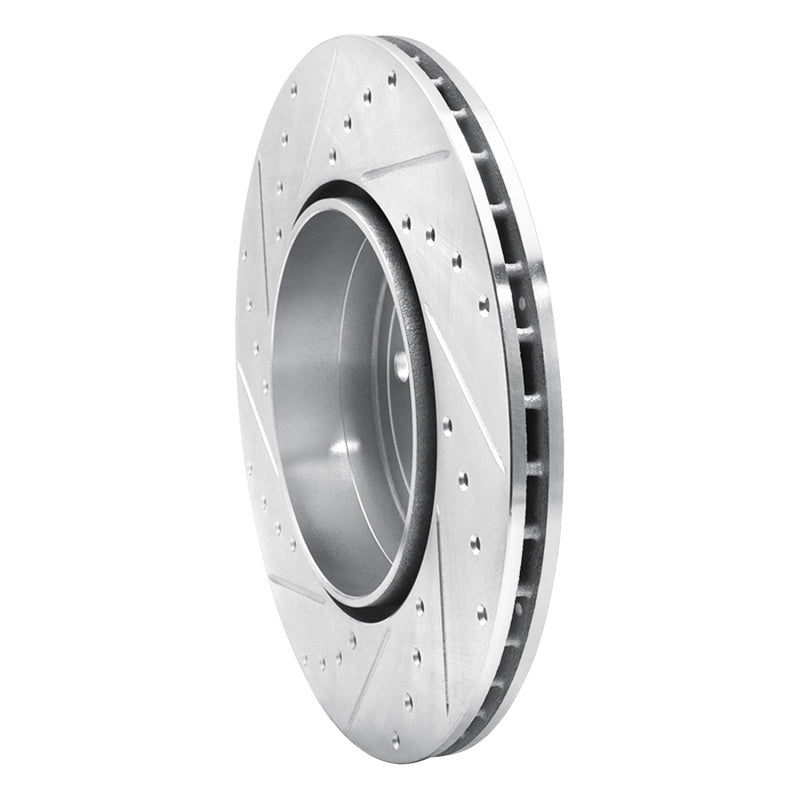 R1 Concepts R1 10-19 BMW 550I Rear Right Drilled & Slotted Silver Brake Rotor