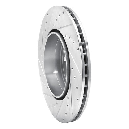 R1 Concepts R1 10-19 BMW 550I Rear Right Drilled & Slotted Silver Brake Rotor