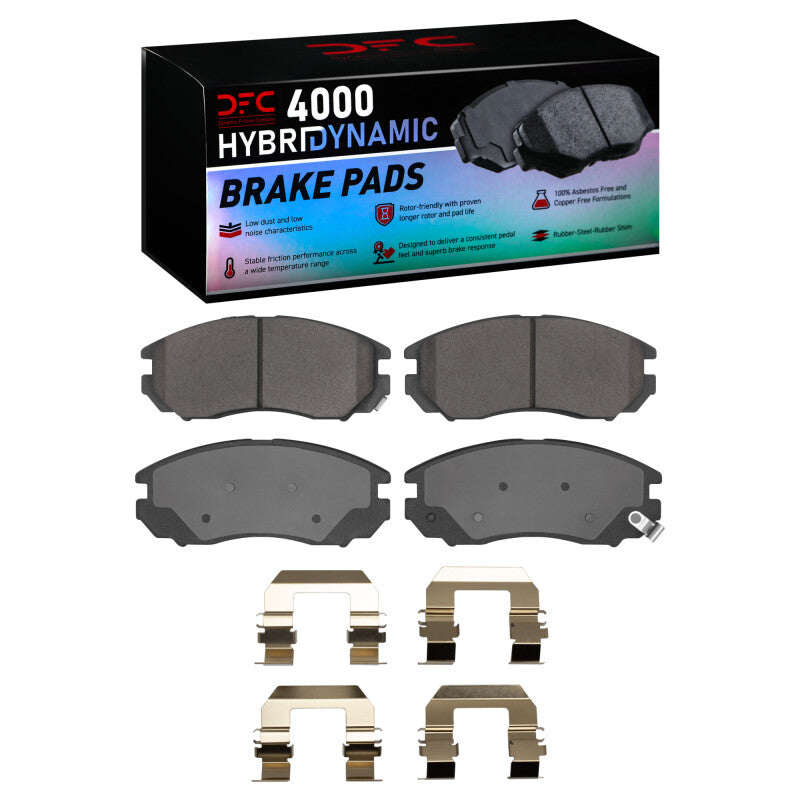 DFC 04-08 Hyundai Tiburon Front 4000 HybriDynamic Brake Pads and Hardware Kit