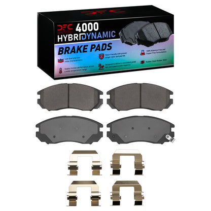DFC 04-08 Hyundai Tiburon Front 4000 HybriDynamic Brake Pads and Hardware Kit