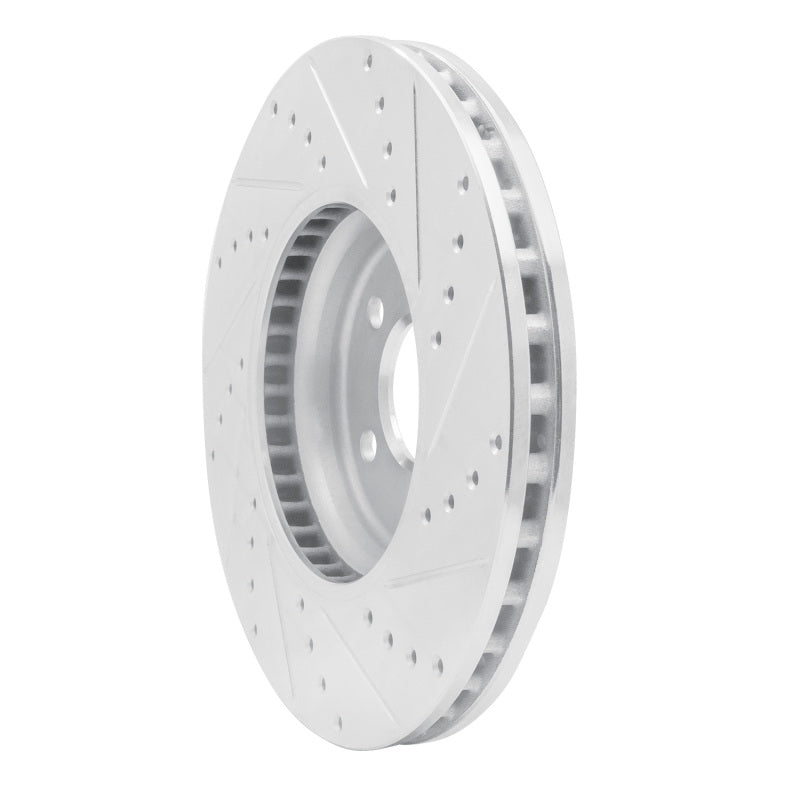 R1 Concepts R1 08-12 Audi Q5 (Mexico) Front Left Drilled & Slotted Silver Brake Rotor