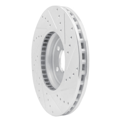 R1 Concepts R1 08-12 Audi Q5 (Mexico) Front Left Drilled & Slotted Silver Brake Rotor