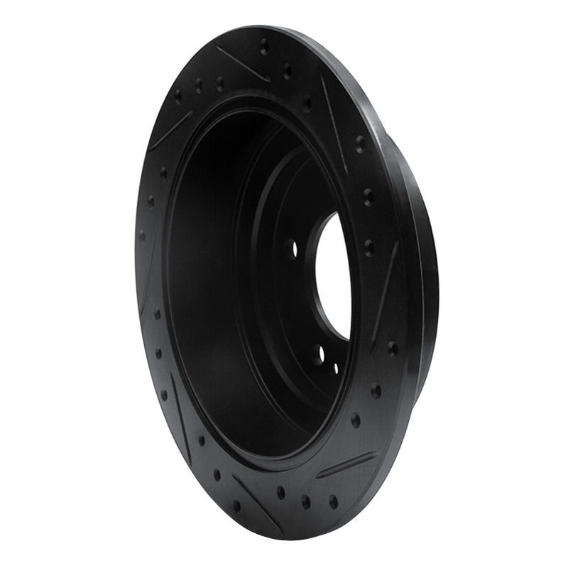 R1 Concepts R1 04-06 Kia AMANTI Rear Left Drilled & Slotted Black Brake Rotor