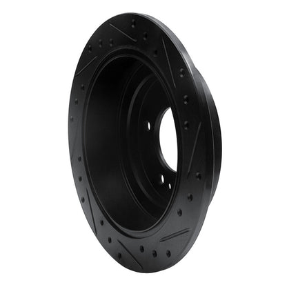 R1 Concepts R1 04-06 Kia AMANTI Rear Left Drilled & Slotted Black Brake Rotor