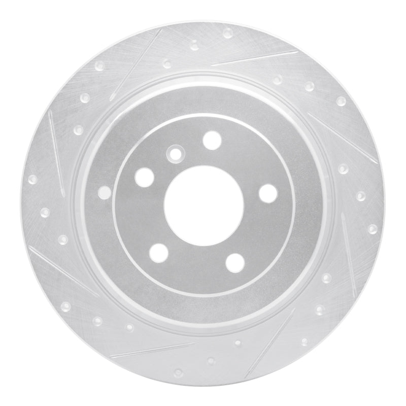 R1 Concepts R1 06-12 Mercedes-Benz R500 Rear Left Drilled & Slotted Silver Brake Rotor
