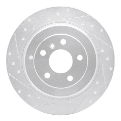 R1 Concepts R1 06-12 Mercedes-Benz R500 Rear Left Drilled & Slotted Silver Brake Rotor