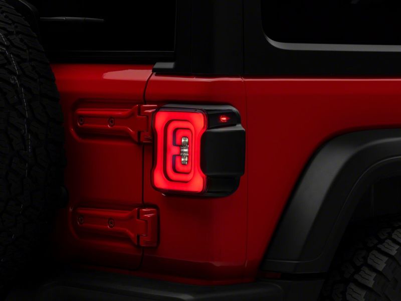 Raxiom 18-23 Jeep Wrangler JL Axial Series Carver LED Tail Lights- Black Housing (Smoked Lens)