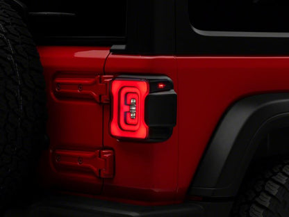 Raxiom 18-23 Jeep Wrangler JL Axial Series Carver LED Tail Lights- Black Housing (Smoked Lens)
