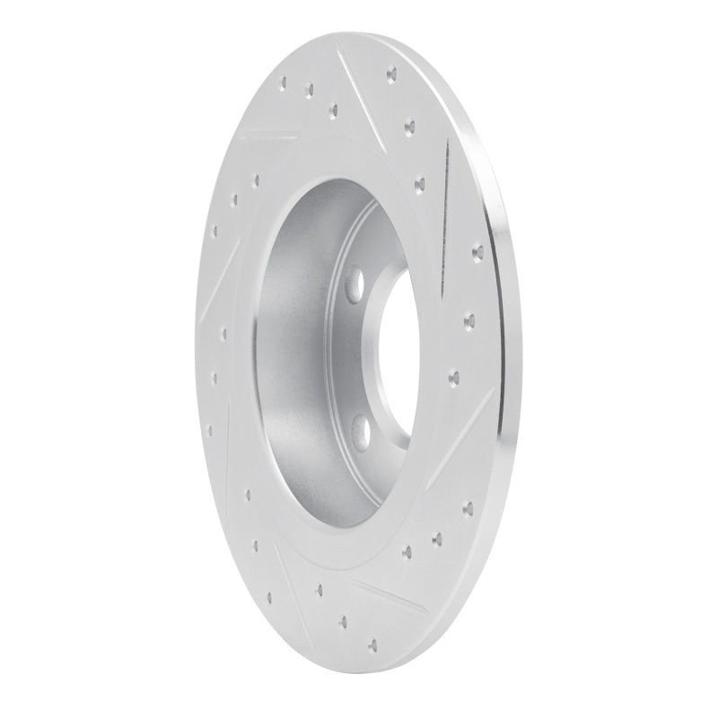 R1 Concepts R1 11-16 Mini Cooper Paceman Rear Left Drilled & Slotted Silver Brake Rotor