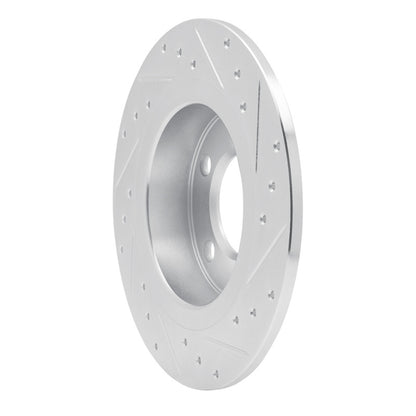 R1 Concepts R1 11-16 Mini Cooper Paceman Rear Left Drilled & Slotted Silver Brake Rotor