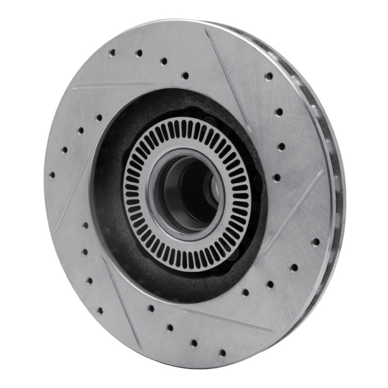 R1 Concepts R1 95-11 Ford Explorer Front Left Drilled & Slotted Silver Brake Rotor