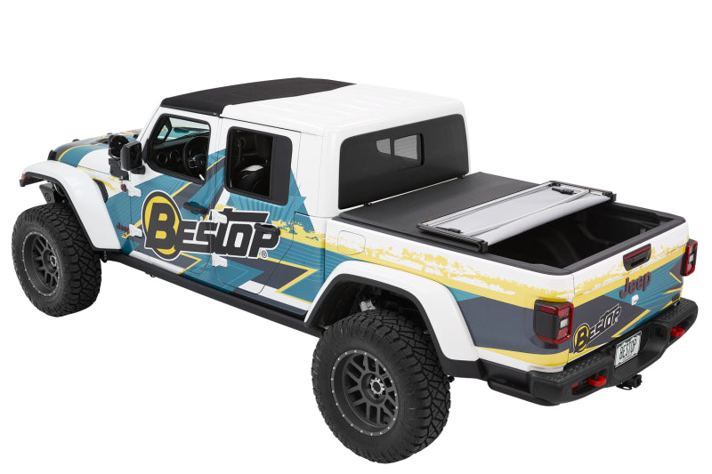 Bestop Fold Soft Tonneau - 20-26 Jeep Gladiator For 5 Ft. Bed Ez (Black Diamond)
