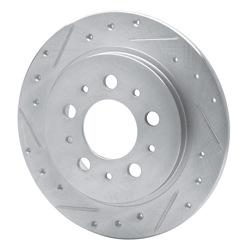R1 Concepts R1 88-94 Volvo 780 Rear Left Drilled & Slotted Silver Brake Rotor