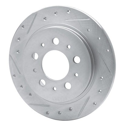 R1 Concepts R1 88-94 Volvo 780 Rear Left Drilled & Slotted Silver Brake Rotor