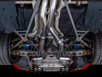 AWE Tuning BMW F8X M3/M4 Track Edition Cat-Back Exhaust - Chrome Silver Tips