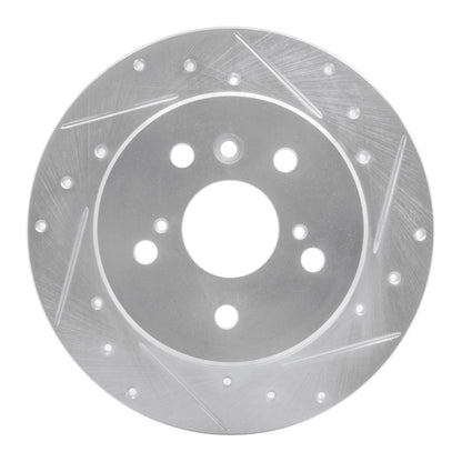 R1 Concepts R1 00-04 Toyota Avalon Rear Right Drilled & Slotted Silver Brake Rotor